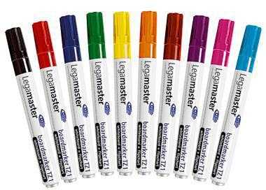 LEGAMASTER Whiteboard-/Flipchartmarker Legamaster TZ 1 1,5-3mm farbig sortiert Rundspitze 10 St./Pack.