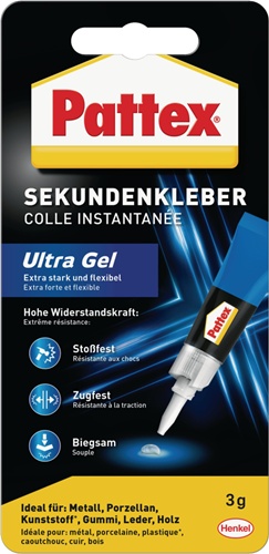 Sekundenkleber Ultra Gel 3g farblos Tube