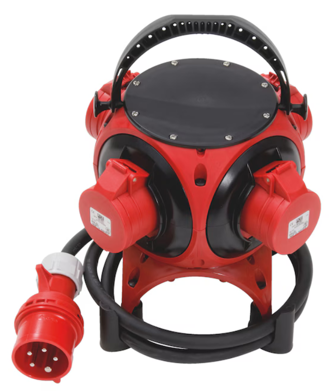 Mobiler Kunststoff-Standverteiler (4xCEE16A+1x CEE 16A)