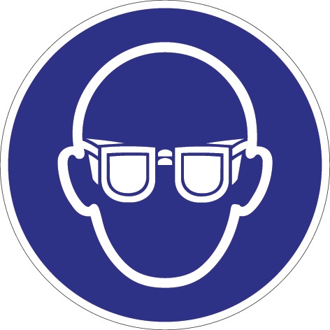 Folie Augenschutz benutzen D.200mm blau/