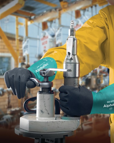 Chemiehandschuh Alpha-Tec 58-535W Gr.10