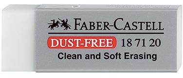 FABER-CASTELL Radierer Faber-Castell DUST-FREE Bleistifte Buntstifte 2,2 x 1,2 x 6,2 cm (B x H x L) Kunststoff weiß