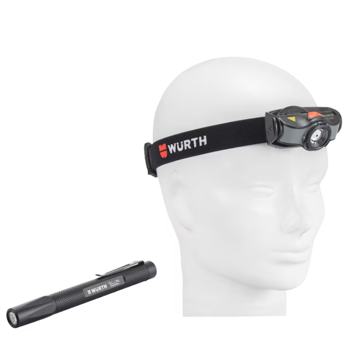 High-End Power-LED-Taschenlampe WTX2 und LED-Stirnleuchte SLA Set