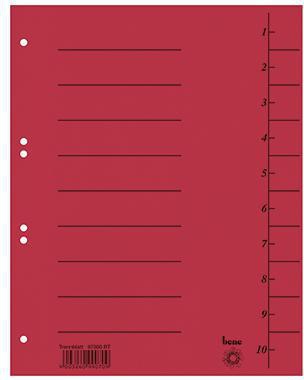 BENE Trennblatt Bene DIN A4 Karton rot 100 St./Pack. Bene DIN A4 Karton rot 100 St./Pack.