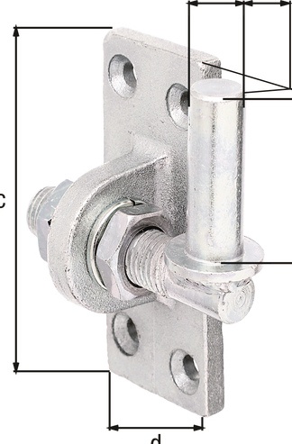 Kloben z.Anschr.16x45mm galv.verz.d.pass