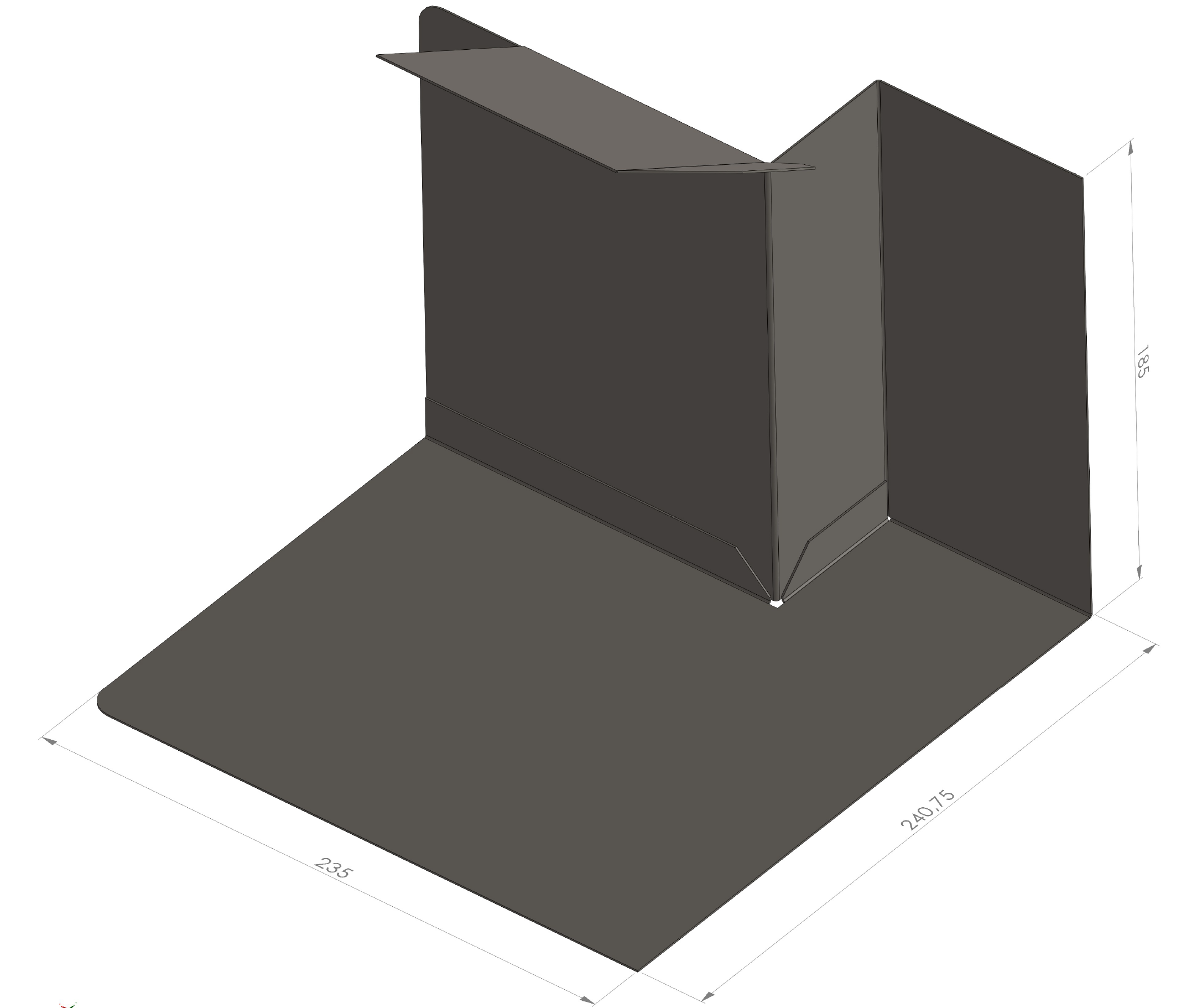 Geschossabdeckung Ecke Kopfseite rechts