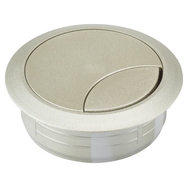 Ø 60 mm Kabeldurchlass rund, zweiteilig | Nickelfarben satiniert