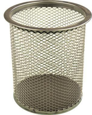 HELIT Stifteköcher helit the round network 9 x 10 cm (D. x H) Metall silber