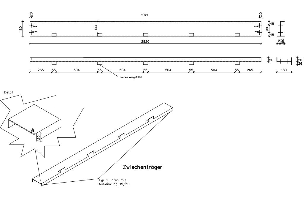 Zwischenträger Boden Typ 3 in diversen Längen