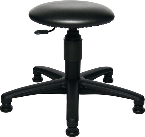 Drehhocker m.Bodengleitern Kunstlederpol