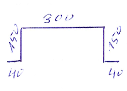 300/150 Aufschraubverkleidung L=1110 mm Flachlaserteil 1.110/666,80 mm
