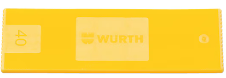 Verglasungsklotz gelb I 40x4