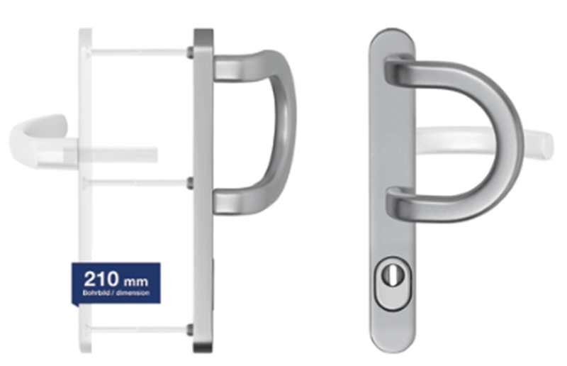 blaugelb Wechselgarnitur ½ BGT35/92/210 außen ZA