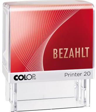 COLOP Textstempel COLOP® Printer 20 38 x 14 mm (B x H) BEZAHLT rot