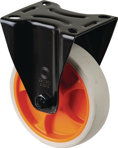 Bockrolle D.125mm Trgf.120kg Gum.Platte