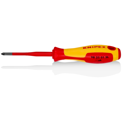 PZ1 KNIPEX Pozidriv Schraubendreher (Slim) für Kreuzschlitzschrauben (PZ 1)