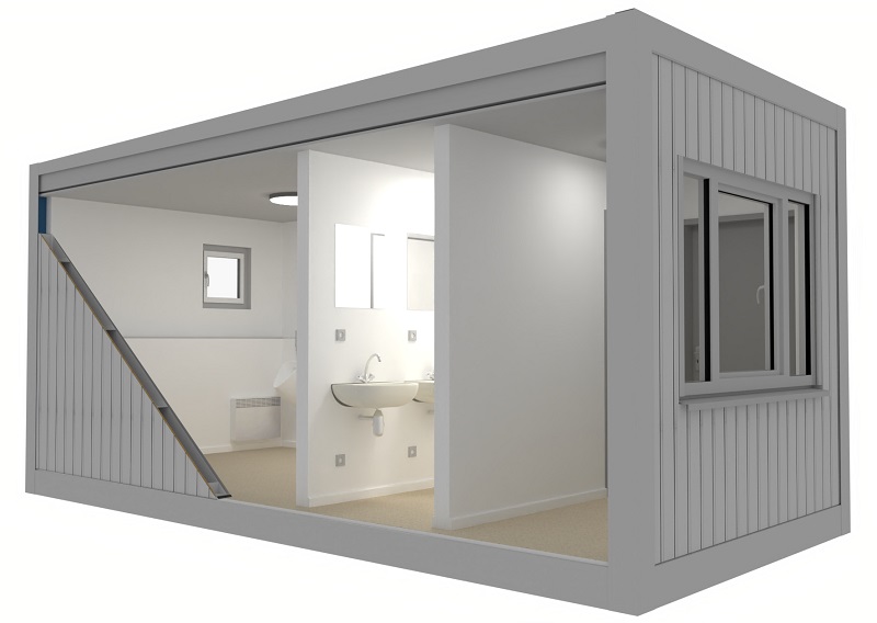 Modulraum Typ 776 als Sanitärmodul Unisex