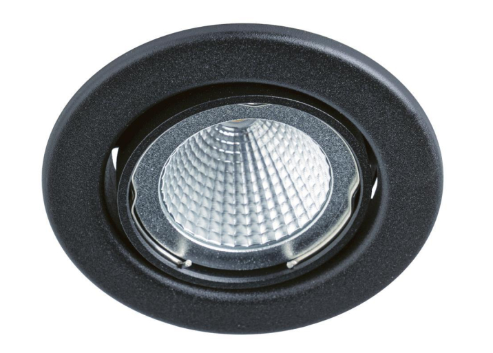 MR16 schwenkbarer Einbaustrahler für GU 10 Leuchtmittel | Schwarz