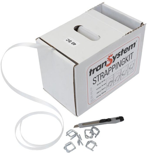 TRANSPAK Umreifungsband im Spenderkarton Breite 13mm Stärke 0,5mm Länge 250m Polyester weiß