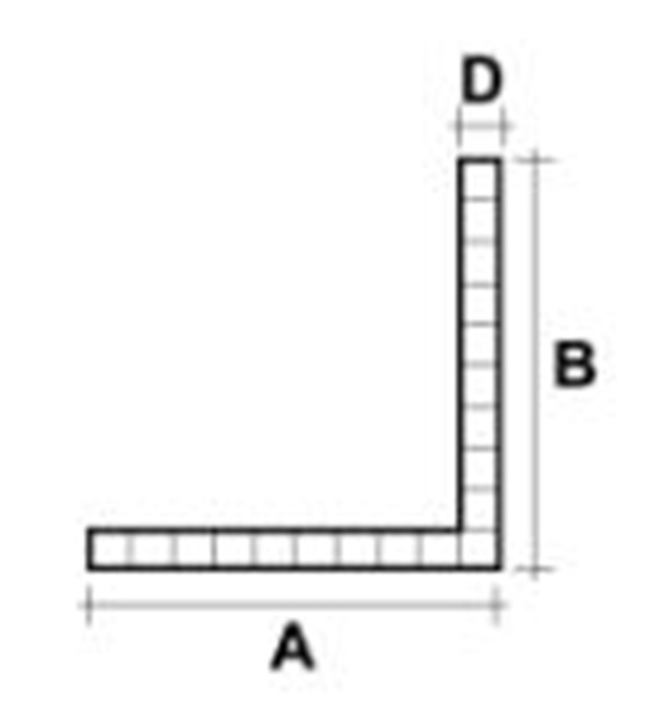 Kunststoffkammerwinkel 80/45/6 im Zuschnitt