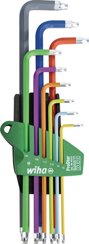 Stiftschlüsselset 366F 9-tlg.T8-T40 farb