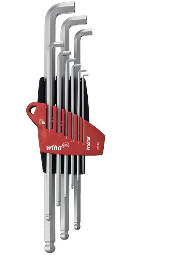 9.tlg. Stiftschlüssel/ Winkelschraubendrehersatz 369T S9 im ProStar-Halter