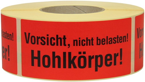 TRANSPAK Hinweisetikett  Maße 145x70mm Papier