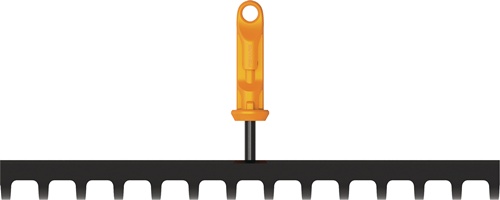 Rechen OneClick Arbeits-B.359mm Zinken-L