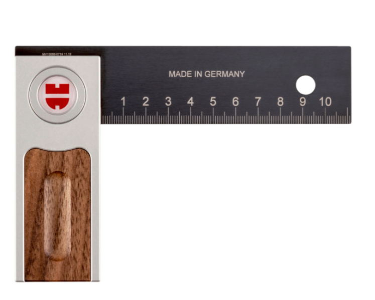 150 x 104 mm Präzisionswinkel aus Aluminium und Holz