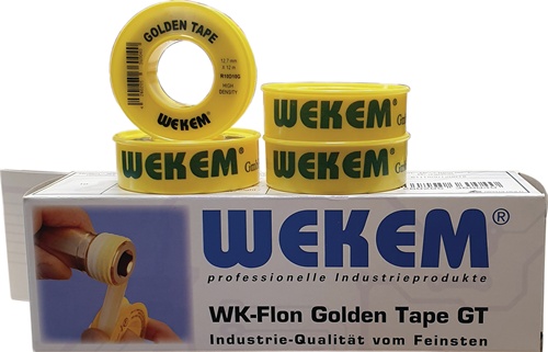 PTFE Dichtband Golden Tape L12m B12,7mm