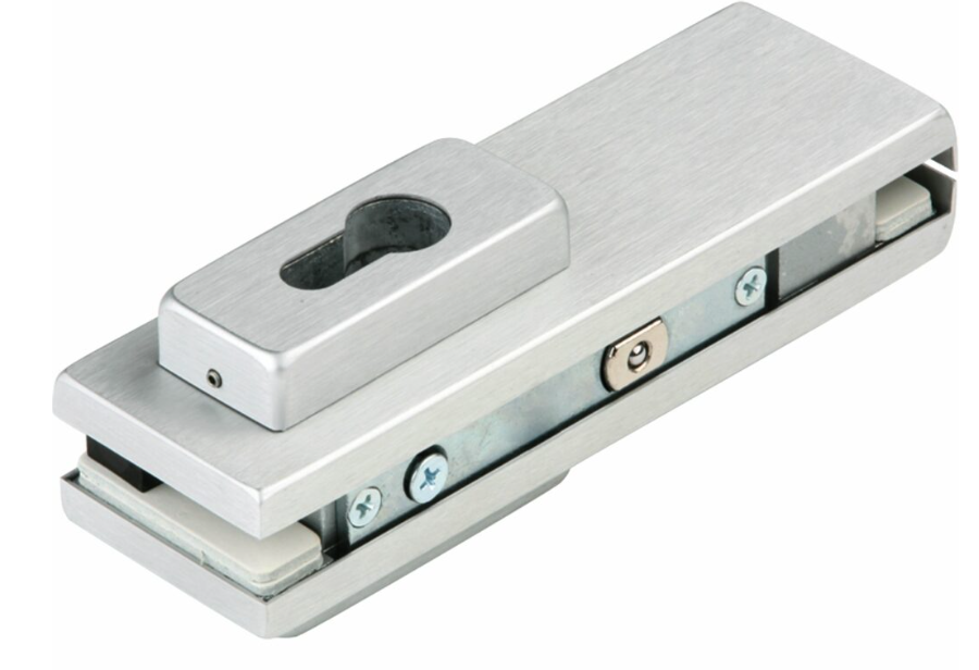 DORMA-GLAS US 10, Eckschloß komplett, Silber Alu EV1 I LL4113