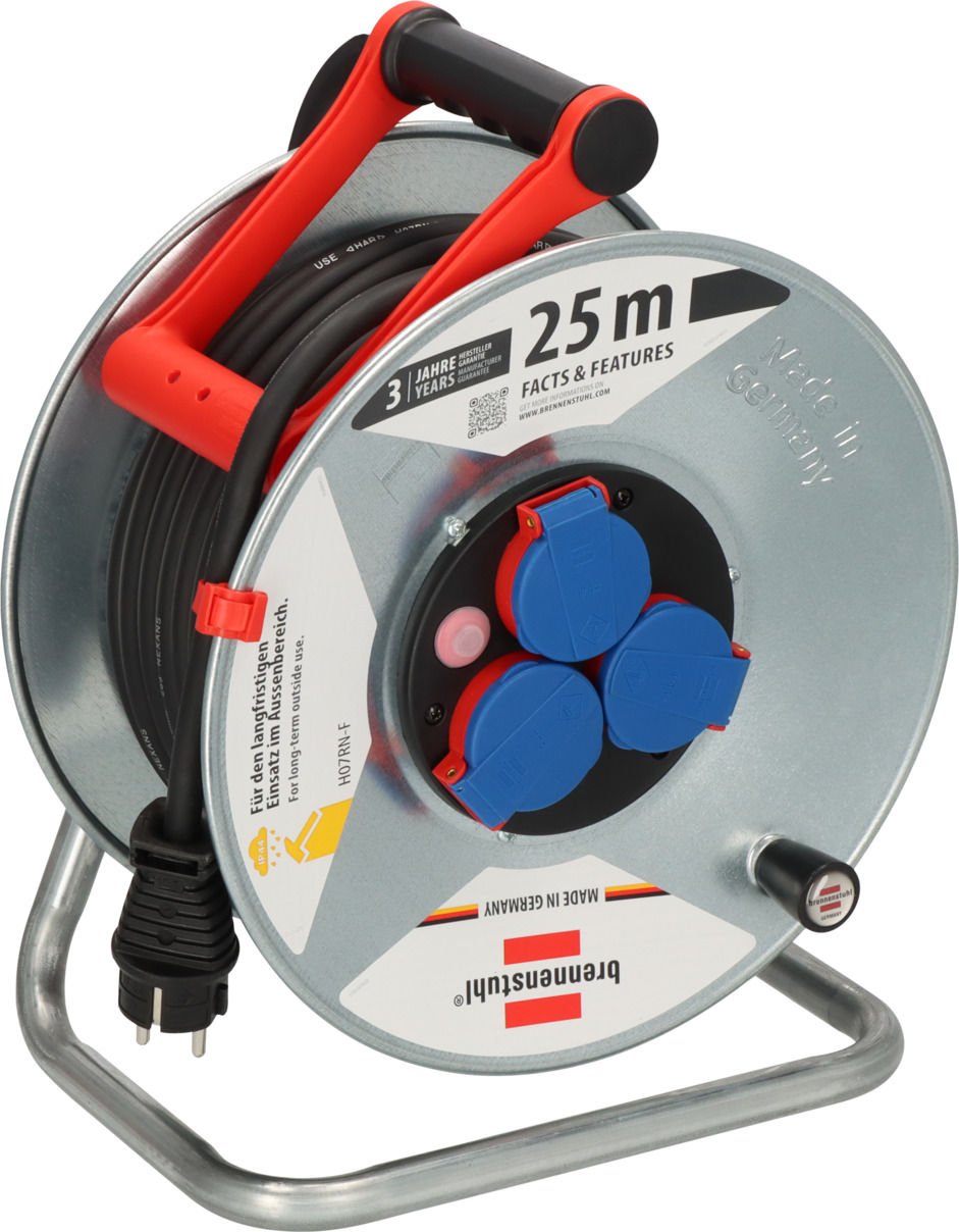 Garant® S IP44 Kabeltrommel (25m Kabel, Stahlblech, Made in Germany)