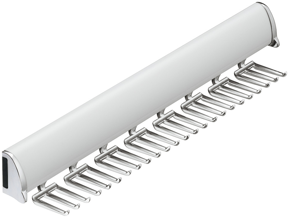 Krawattenhalter für 24 Krawatten, Vollauszug
