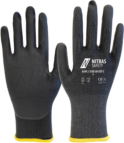 Schnittschutzhandschuhe ESD 3D CUT C Gr.