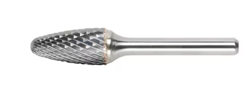 12x25 mm Hartmetall Frässtift Zahnung 3R (Rundbogenform)