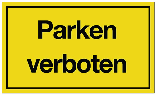 Hinweiszeichen Parken verboten L250xB150