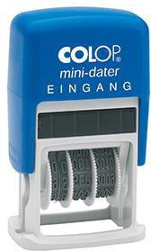 COLOP Datumstempel COLOP® mini-dater 160/L 25 x 12 mm (B x H) EINGANG 2 Druckzeile blau/rot