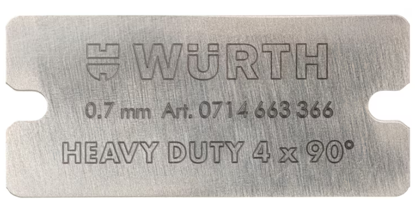 Würth Schaberklinge HEAVY DUTY 4 x 90° (VE=10)