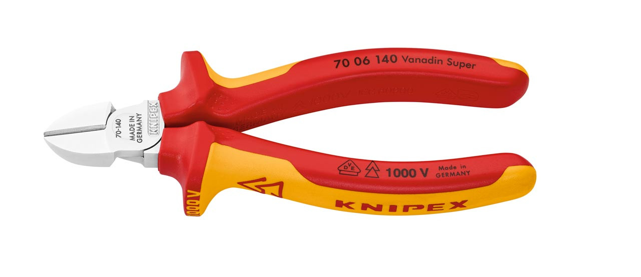 180 mm Seitenschneider mit 2k-Griffhüllen VDE-isoliert