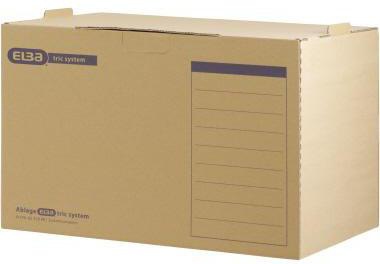 ELBA Archivbox ELBA tric system 51 x 33 x 36 cm (B x H x T) DIN A4 mit Archivdruck Wellpappe naturbraun