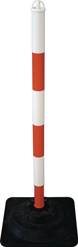 Sperrpfosten PE/PVC rot/weiß D.40mm z.Au