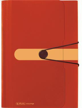 HERLITZ Fächermappe Herlitz easy orga to go green DIN A4 inkl. Visitenkartenfach Polypropylen 80 % recycelt orange 12 Fächer