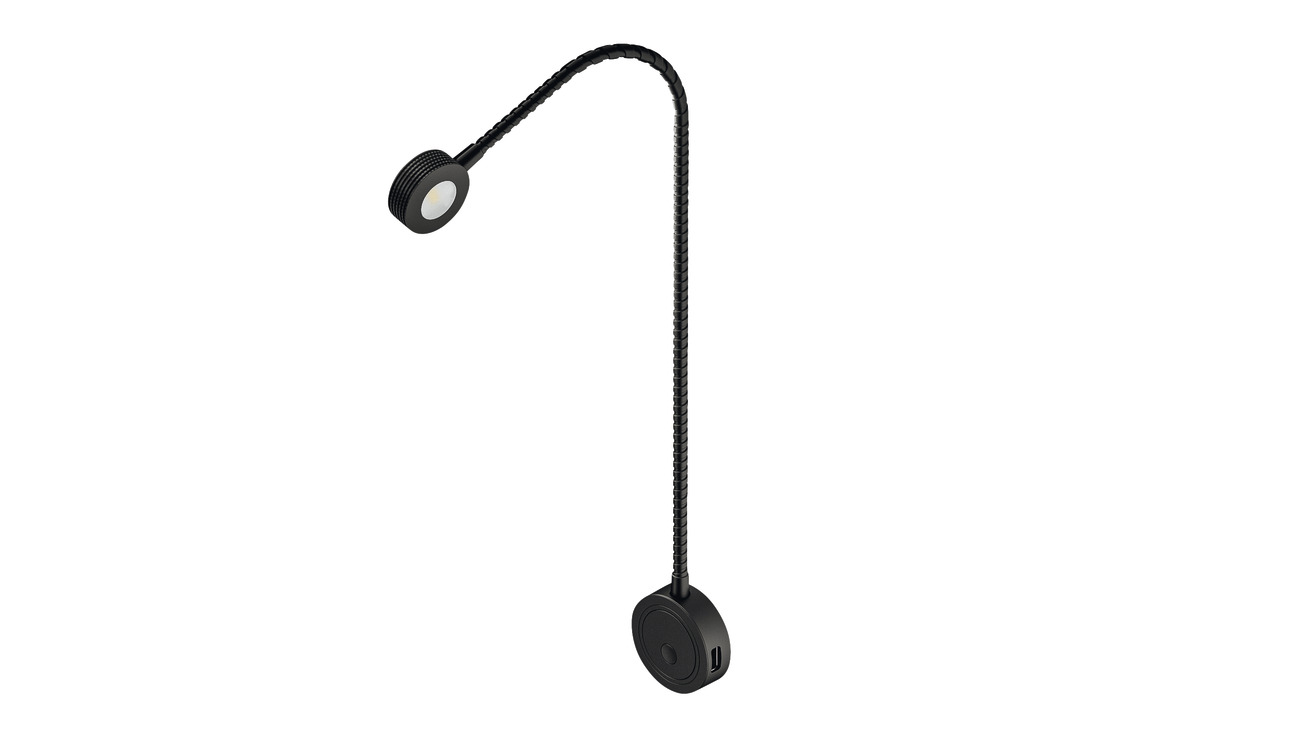 1,5 W LED Bettleuchte/Leseleuchte mit integrierte USB-Ladestation | in verschiedenen Farben