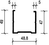 50er CW-Profil | Länge 3000 mm