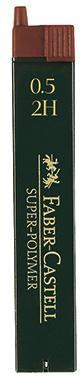 FABER-CASTELL Feinmine Faber-Castell SUPER POLYMER 0,5mm 2H schwarz 12 St./Pack.
