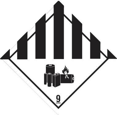 DR-LABEL Hinweisetikett DR-Label Gefahrgutklasse 9 100 x 100 mm (B x H) Papier weiß 500 Etik./Pack.