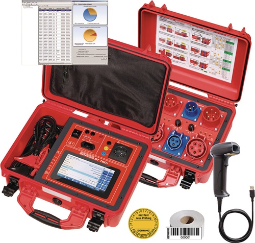 BENNING Gerätetester-Set ST 760+ SET, MA 4 ST 760+ Set: MA4, Software, Zubehör L475xB555xH685mm