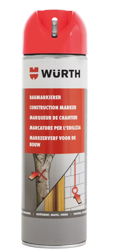 Baumarkierer von Würth in Neonrot