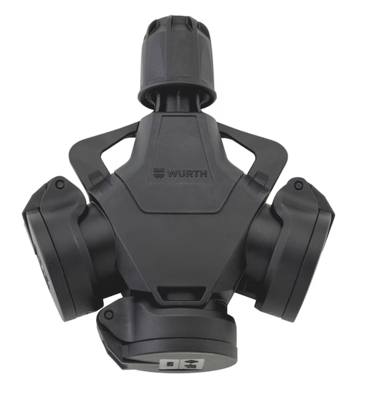 Schutzkontakt-3-Wege-Kupplung mit selbstschließenden Klappdeckeln