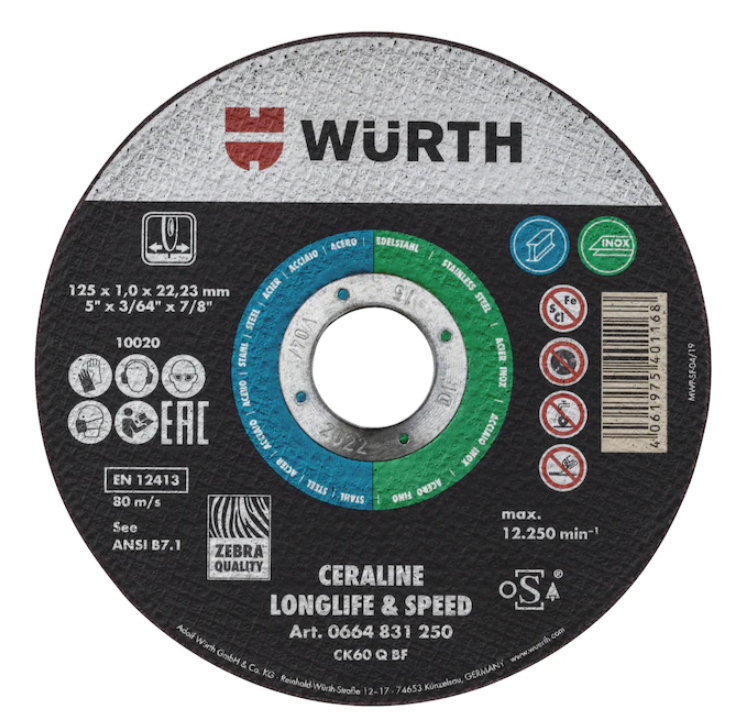 Ø 125 mm Ceraline Trennscheibe (ST)
